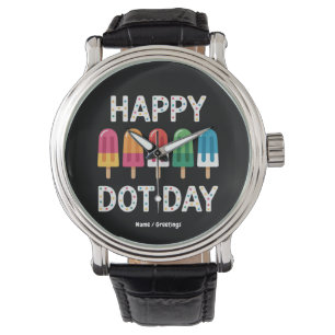 Happy Dot Day 2025 Kids Boys Girls Colourful Polka Watch