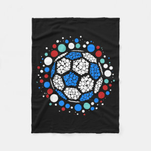 Happy Dot Day 2025 Polka Dot Soccer Ball Lover Boy Fleece Blanket