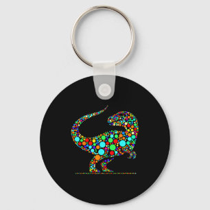 Happy Dot Day Colorful Polka Dot Dinosaur Boys Tod Key Ring
