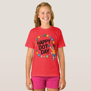 Happy Dot Day Funny Colourful Polka Dots Kids Shir T-Shirt