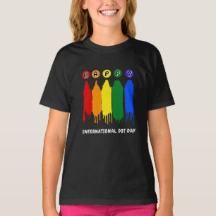 Happy Dot Day kids paint crayon dot day T-Shirt