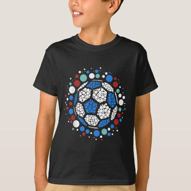 Happy Dot Day Lka Dot Soccer Ball Lover Boys Kids  T-Shirt (Front)