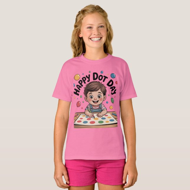 Happy Dot Day September 15 Groovy Smile Face Shirt (Front Full)