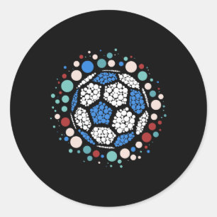 Happy Dot Day Soccer Byll Lover Polka Dot Toddler Classic Round Sticker