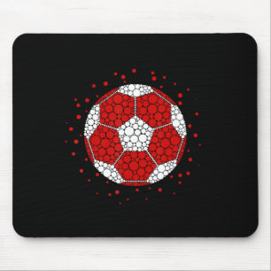 Happy Dot Day Soccer Polka Dot Art Student Girls B Mouse Pad