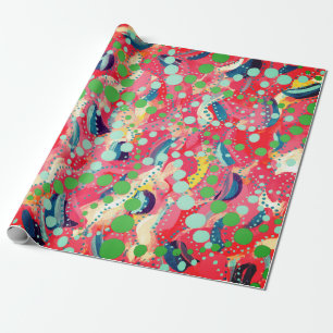 Happy Dots and Playful Shapes Wrapping Paper