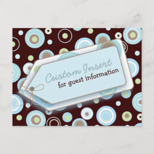 Happy Dots Insert Card for Baby Shower Invites