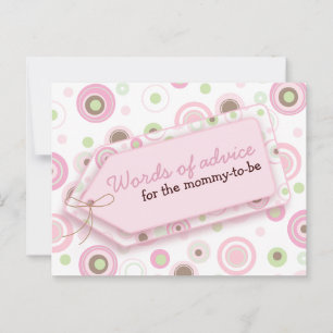 Happy Dots Words of Advice Card for Mum To Be
