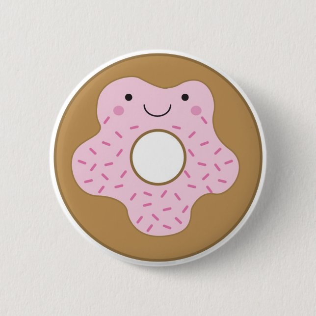 Happy Doughnut Button (Front)