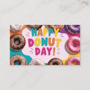 Happy Doughnut Day Business Card