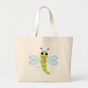 Happy Dragonfly Beach Bag