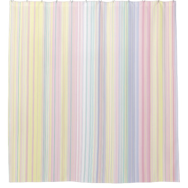 Happy Dream -Elegant Colourful stripe- Shower Curtain (Front)
