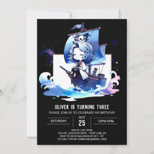 Happy Dreamy Pirate Birthday Invitation