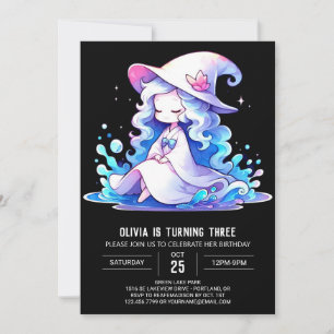 Happy Dreamy Wizard Birthday Invitation