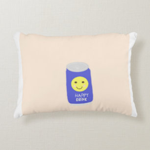 happy drink art decorative cushion