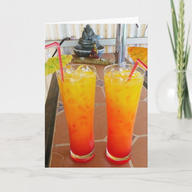 Happy Drinks Greeting Card! Card (Front)