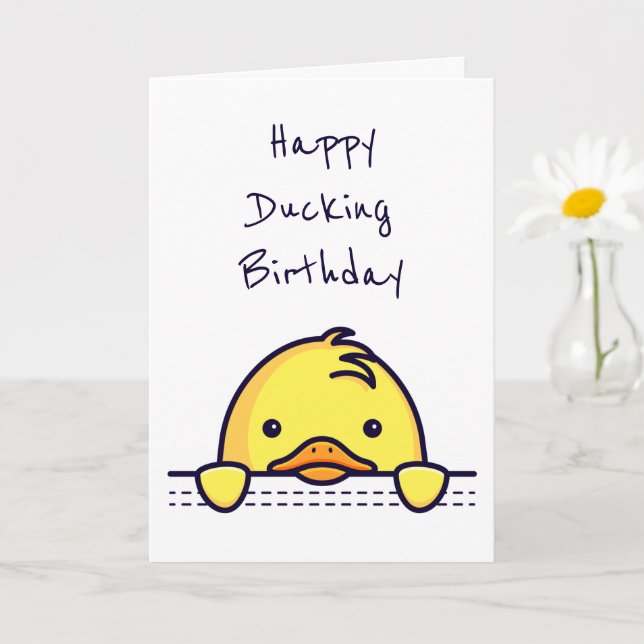 Happy Ducking Birthday Card (Small Plant)