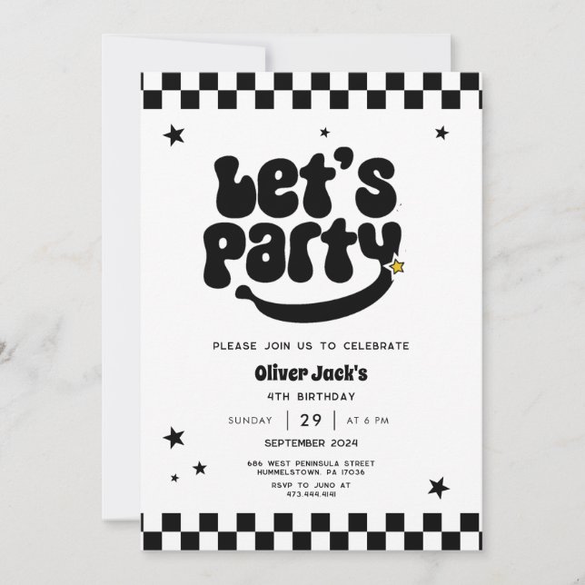 Happy Dude Any Age Birthday Invitation (Front)