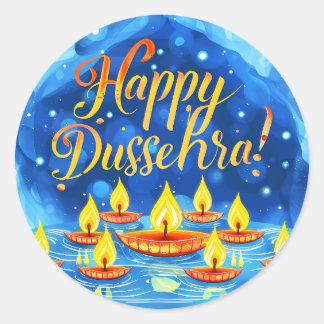 Happy Dusshehra Classic Round Sticker