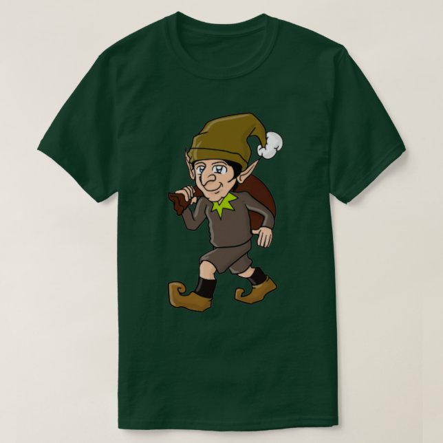 Happy dwarf brown cap T T-Shirt (Design Front)