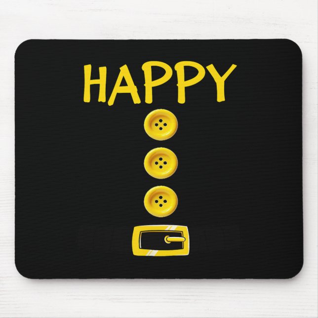 Happy Dwarf Halloween Costume Colour Matching Happ Mouse Pad (Front)