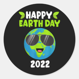 Happy Earth Day 2022 Funny Earth Day Kids Toddler  Classic Round Sticker