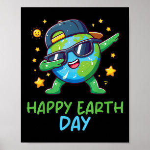 Happy Earth Day 2024 Funny Earth Day Kids Toddler  Poster
