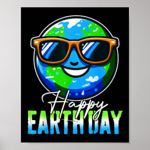 Happy Earth Day 2024 Kids Boys Women Men Cool Eart Poster