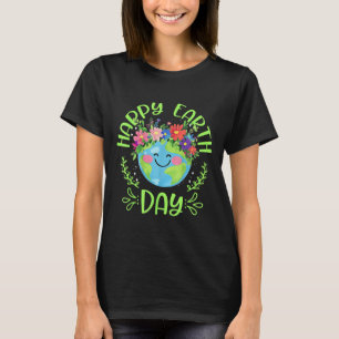 Happy Earth Day 2025 Cute Earth Day Kids Toddler B T-Shirt