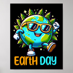Happy Earth Day 2025 Funny Earth Day Kids Toddler  Poster