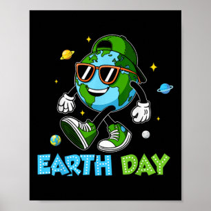 Happy Earth Day 2025 Funny Earth Day Toddler Kids  Poster