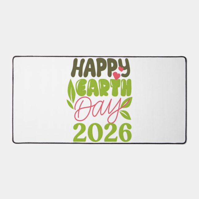 Happy Earth Day 2026 Desk Mat (Front)