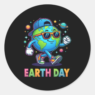 Happy earth day 2026 funny earth day toddler kids classic round sticker
