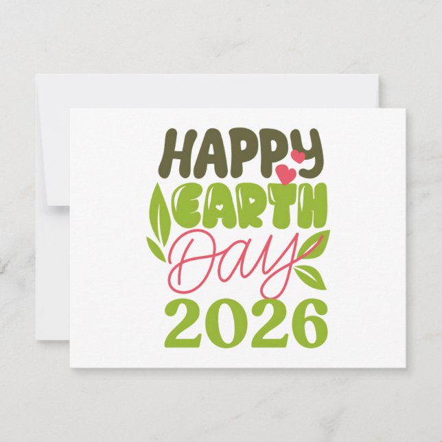 Happy Earth Day 2026 Invitation (Front)