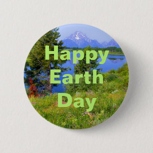 Happy Earth Day 6 Cm Round Badge