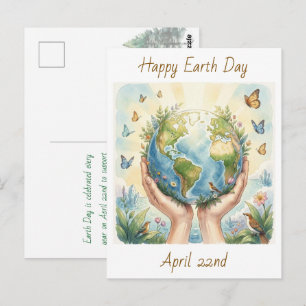 Happy Earth Day April 22nd   Postcard