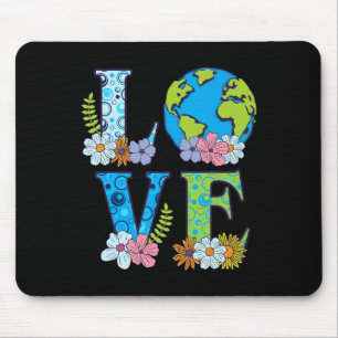 Happy Earth Day Birthday Save Nature Love Girl Env Mouse Pad