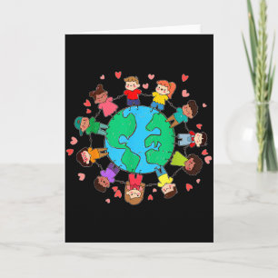 Happy Earth Day Children Around The World _2  Card