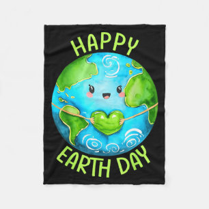 Happy Earth Day Cute Earth Day Kids Men Women Boys Fleece Blanket