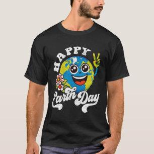 Happy Earth Day Cute Peace Sign Flower  T-Shirt