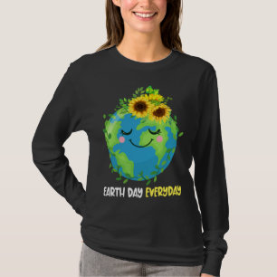 Happy Earth Day Everyday 2023 Earth Sunflower Save T-Shirt