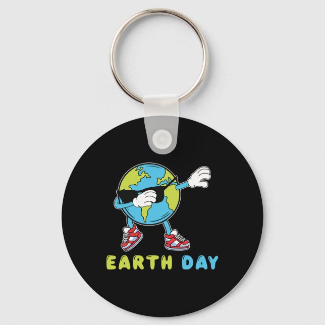 Happy Earth Day Funny Earth Day  Key Ring (Front)