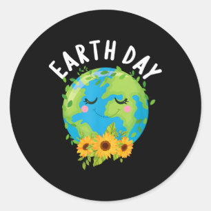 Happy Earth Day Funny Earth Day Kids Toddler Boys  Classic Round Sticker