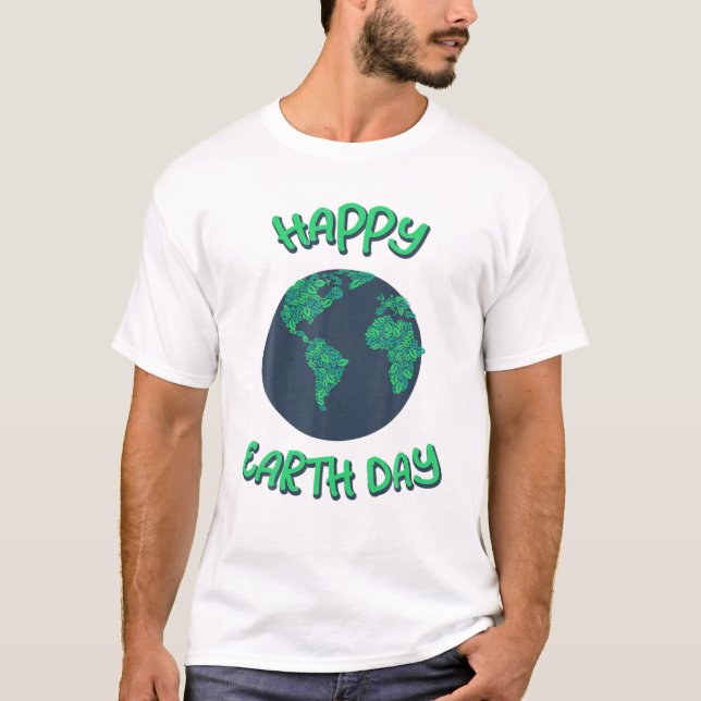 Happy Earth Day Globe T-Shirt (Front)