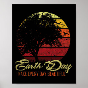 Happy Earth Day Grunge Kids Boys Girls Men Women  Poster