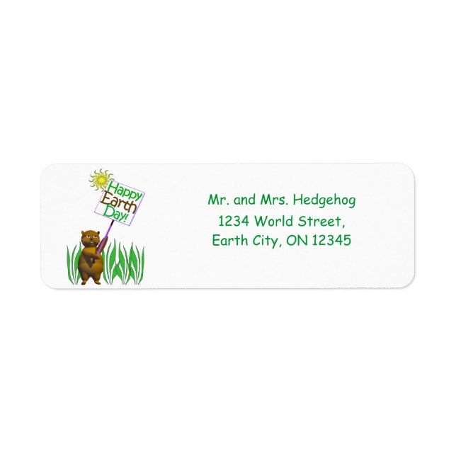 Happy Earth Day Hedgehog (Front)