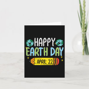 Happy Earth Day Pencil April 22 Cute Teacher Men W Card