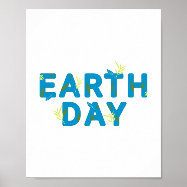 Happy Earth Day Poster–Eco Holiday Gift Poster (Front)