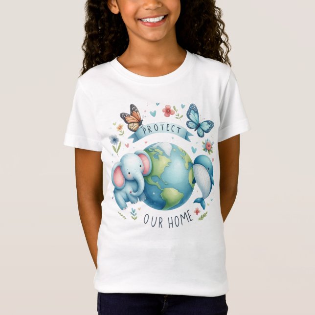 Happy Earth Day Protect Our Home Planet Earth T-Shirt (Front)