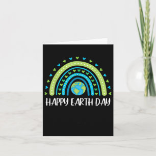 Happy Earth Day Rainbow Cute Earth Day Womens Girl Card
